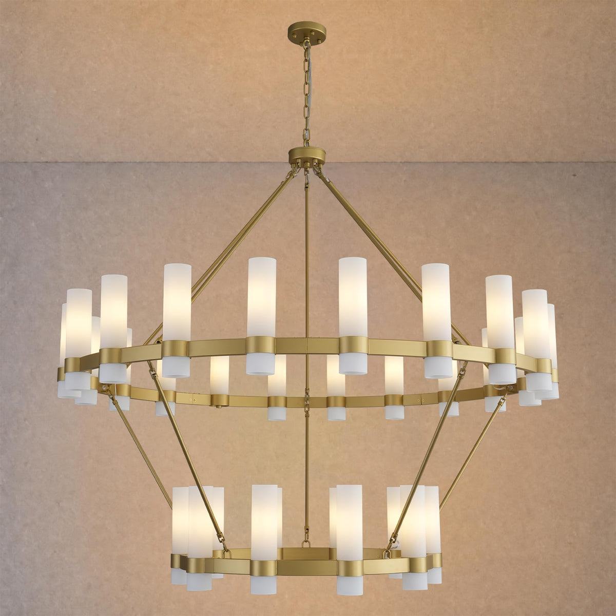Retro Round Chandelier for Living Room Black Clear Glass Drops Pendant Hanging Light Fixture,Hanging Light(Tall Dia900mm)