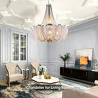 Aluminum Chain Tassel Chandelier, Hotel Stair Long Pendant