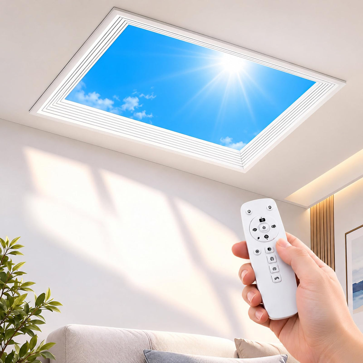 Artificial Skylight, Smart Blue Sky Light Ceiling Lamp 60*120cm