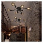 Vintage Iron Light Water Pipe Ceiling Light Fixture Creative Retro Nostalgia Light,Foyer