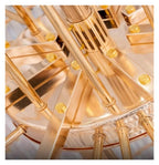 Pagoda Design Crystal Chandelier Large Gold Pendant Light