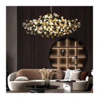 Ceiling Crystal Branch Chandeliers Villa Designer Crystal Chandelier for Living Room Bar Lamp Brass Art Tea Room,Art