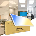 2x4 LED Flat Panel Light for Drop Ceiling 18 Pack 60W 6600LM ETL