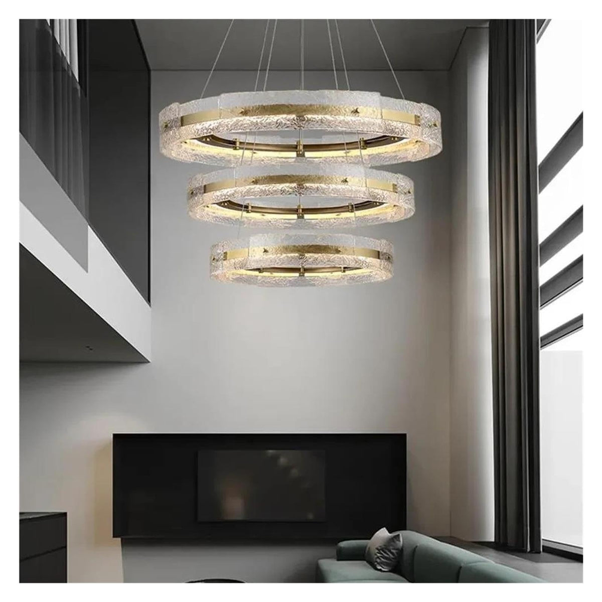 Modern Gold Water Ripple Led Pendant Chandeliers Ceiling Light,Sleek