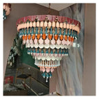 Oval Ceramic Chandelier, Vintage Art(Changeable D70cm Chandelier)