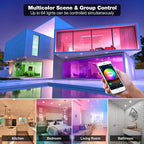 4" Smart Recessed Lighting 10 Pack, Multicolorred, Dimmable, 2700K~6500K, CRI80+, 4 Inch Color Changing Bluetooth Mesh LED Ceiling Light, RGB Canless Retrofit LED Downlight