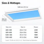 65W Blue Sky Ceiling Light CRI90 Flush Mount Skylight