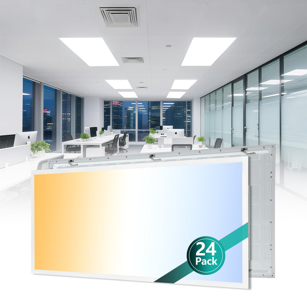 2x4 LED Flat Panel Light for Drop Ceiling 18 Pack 60W 6600LM ETL