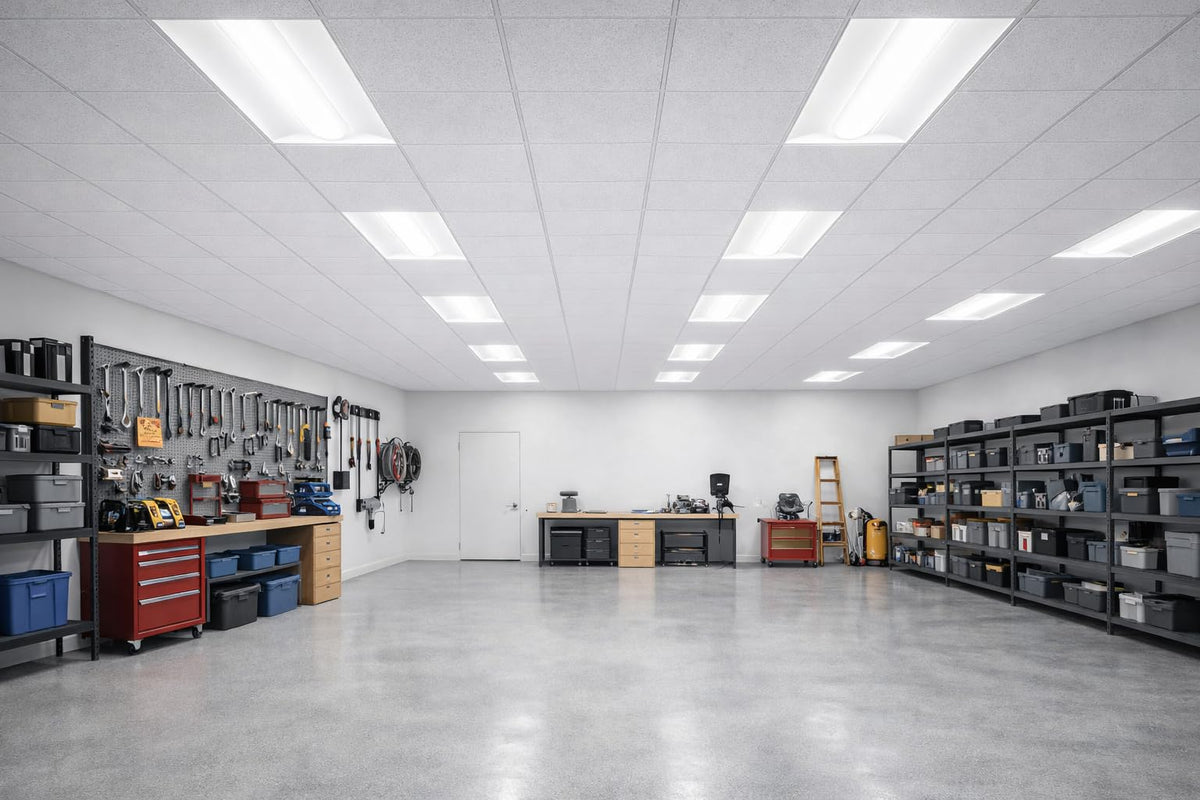 2x4 LED Troffer Light, LED Drop in Ceiling Light for Dropped Ceiling, 4000/5000/6000 Adjustable Lumens, 3500K/4000K/5000K Switchable Color Temperature, White (4 Pack)