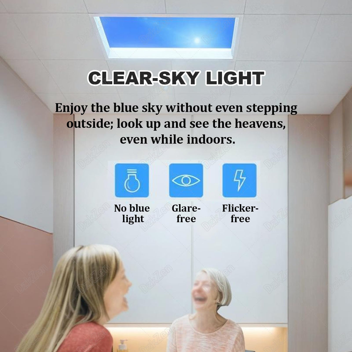 Artificial Skylight Ceiling Light with Remote Control for Home Decor