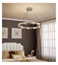Chandeliers, 2025 Luxury Luster Pendant Light Ring-Shaped Multi-Layer Crystal Ceiling Lamp for Villa Dimmable Custom Living Room Staircas(D100cm with D80cm,3 Color)