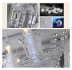 Modern Large Crystal Chandelier Lighting for Dining Room Black Chandelier Home Contemporary Pendant Lamp Living Room LED Lights Contemporary