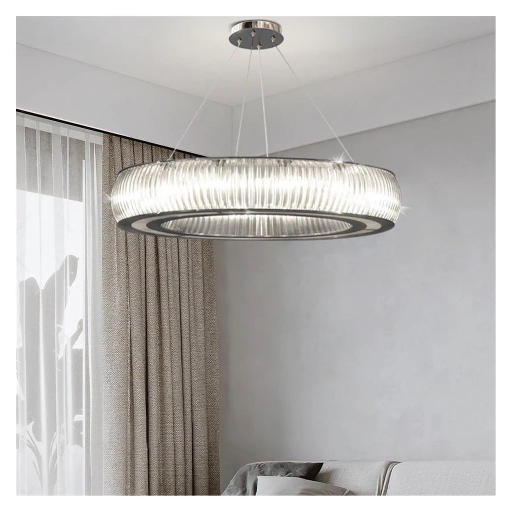 Modern Luxury LED Crystal Ceiling Pendant Lights Living Dining Room Lighting Decor Chandelier Lamp Indoor Lights Fixture Sleek Design