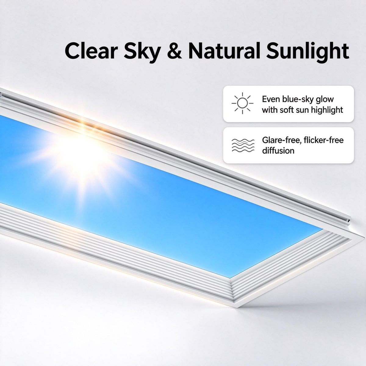 65W Blue Sky Ceiling Light CRI90 Flush Mount Skylight