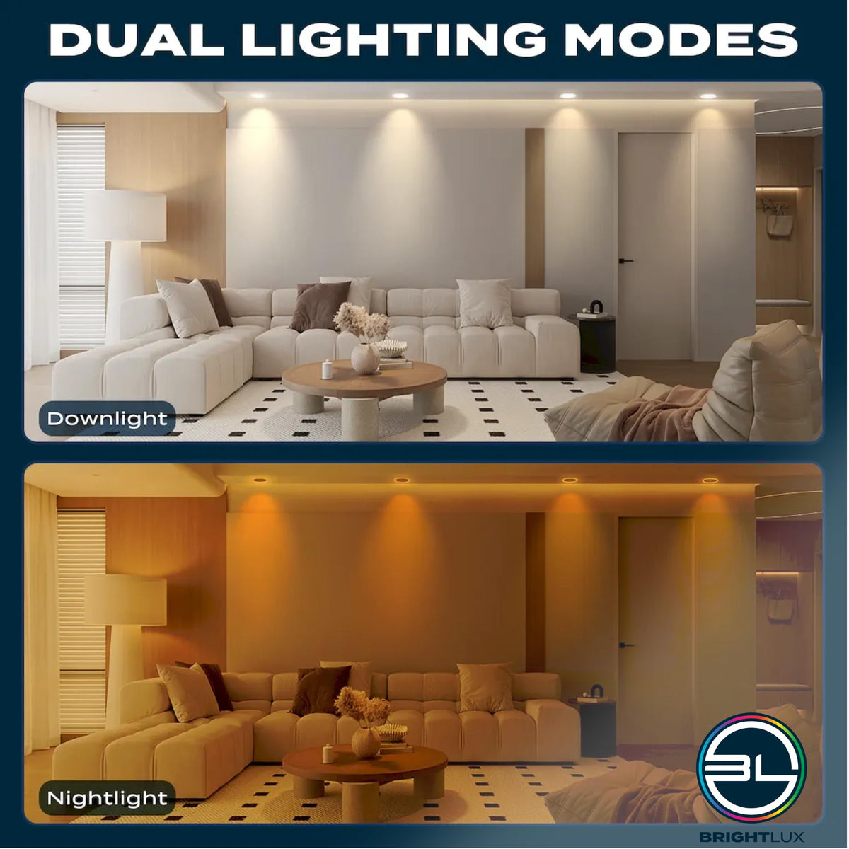 Works with Alexa and Google Home, 6 in. Smart Color Changing Nightlight Downlight 6 Pack, 12W LED Recessed Ceiling Light, App Control, 1000 Lumens, Damp Rated, BL-SNDL-CC-6IN-6PK (12 Pack)
