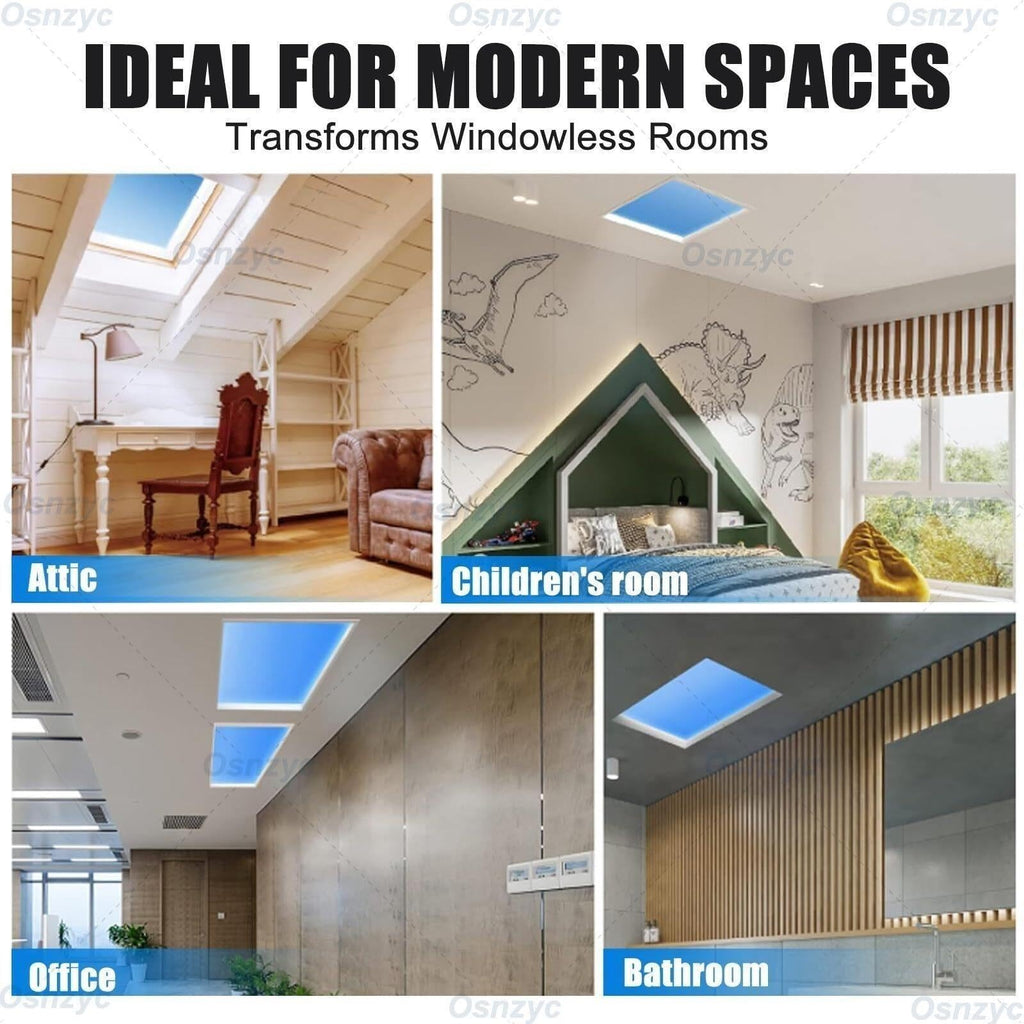 65W Blue Sky Ceiling Light CRI90 Flush Mount Skylight
