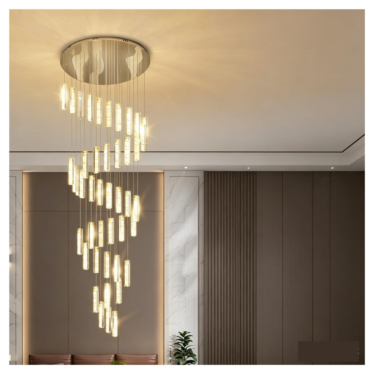 Modern Style Crystal Chandelier Living Room Light Chandelier Light Gold