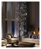 Multi Ring Spiral Suspended Fixture Round Canopy Hanging Decor ,Classic