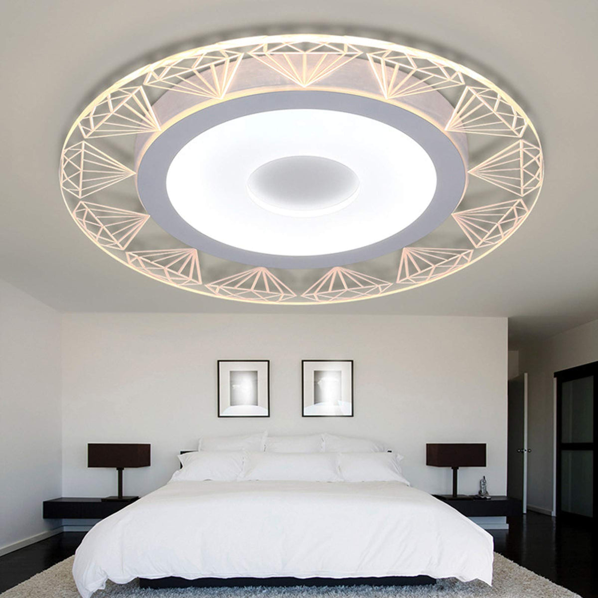 Acrylic Led Ceiling Lights Living Room Lamp Atmospheric Modern Simple Bedroom Lamp Ceiling Lighting Room Smart Ceiling Lamp,D,78Cm