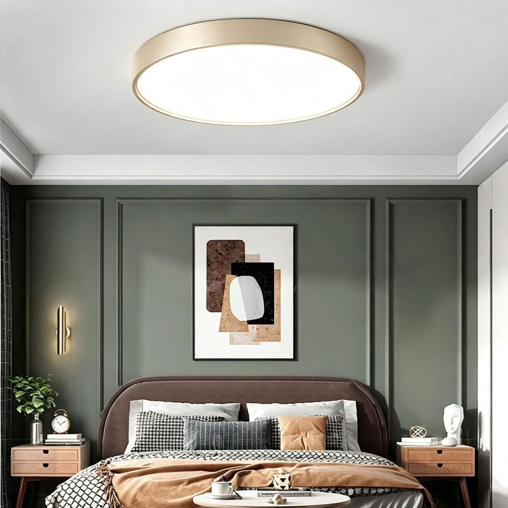 39W Ultra‑Thin Round Smart LED Ceiling Light Gold