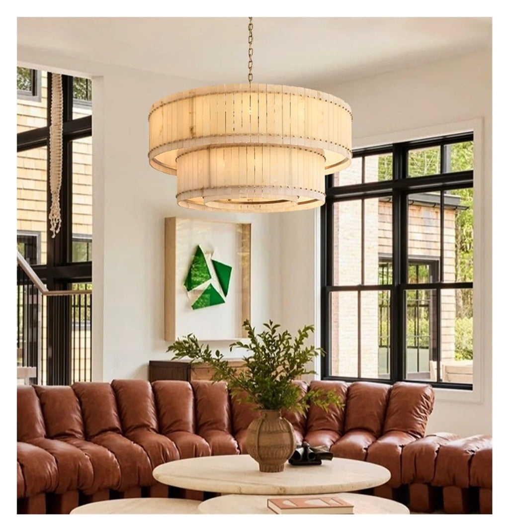 American Marble LED Chandelier Lighting Alabaster Hanging Lamps Lustre Suspension Luminaire Lampen for Dinning Room,Art