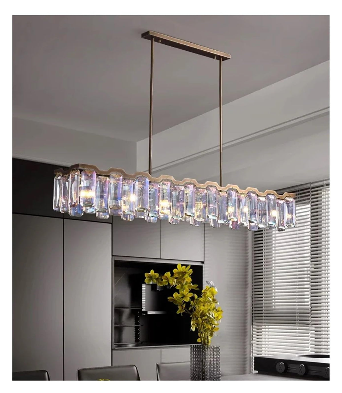 Chandelier Italian Luxury Colored Crystal LED Pendant Lamp Round Design Chandeliers for Living Dining Room Foyer Bedroom Art Lighting Decor(L150cm,White_Gold)