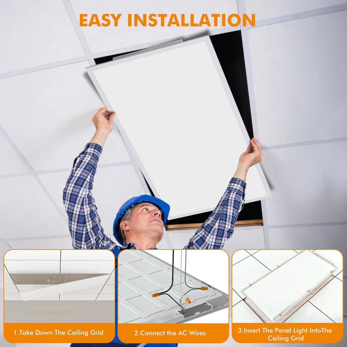 2x4 LED Flat Panel Light 6 Pack, 70W 9310LM, 2.4G Wireless Switch & App