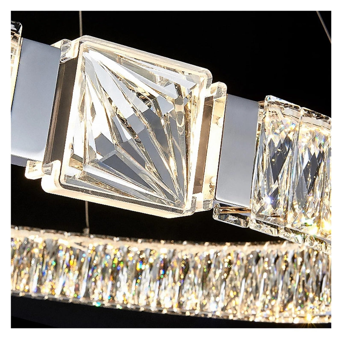 Oval Magic Ring Dimmable LED Chandelier Lighting Hanging Lamps Suspension Luminaire Lampen for Dinning Table Versatile Use