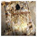 Modern Oval Crystal Chandelier Pendant Light Hanging Ceiling,Sleek