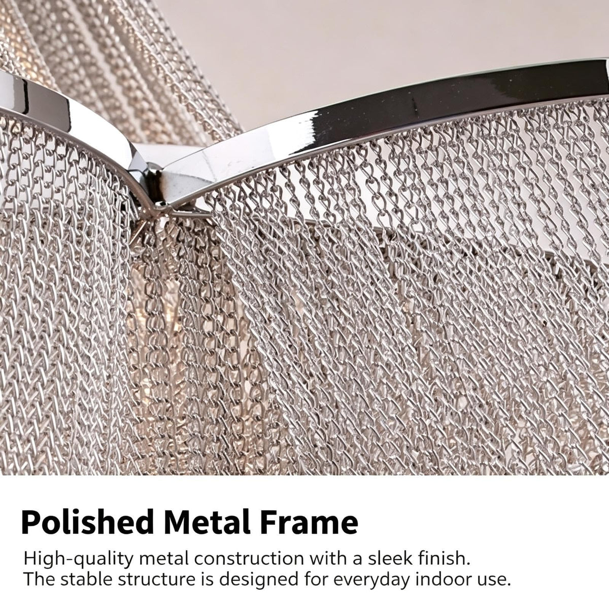 Aluminum Chain Tassel Chandelier, Hotel Stair Long Pendant