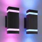 Up and Down Outdoor Wall Light, RGB Color Changing Wall Lights