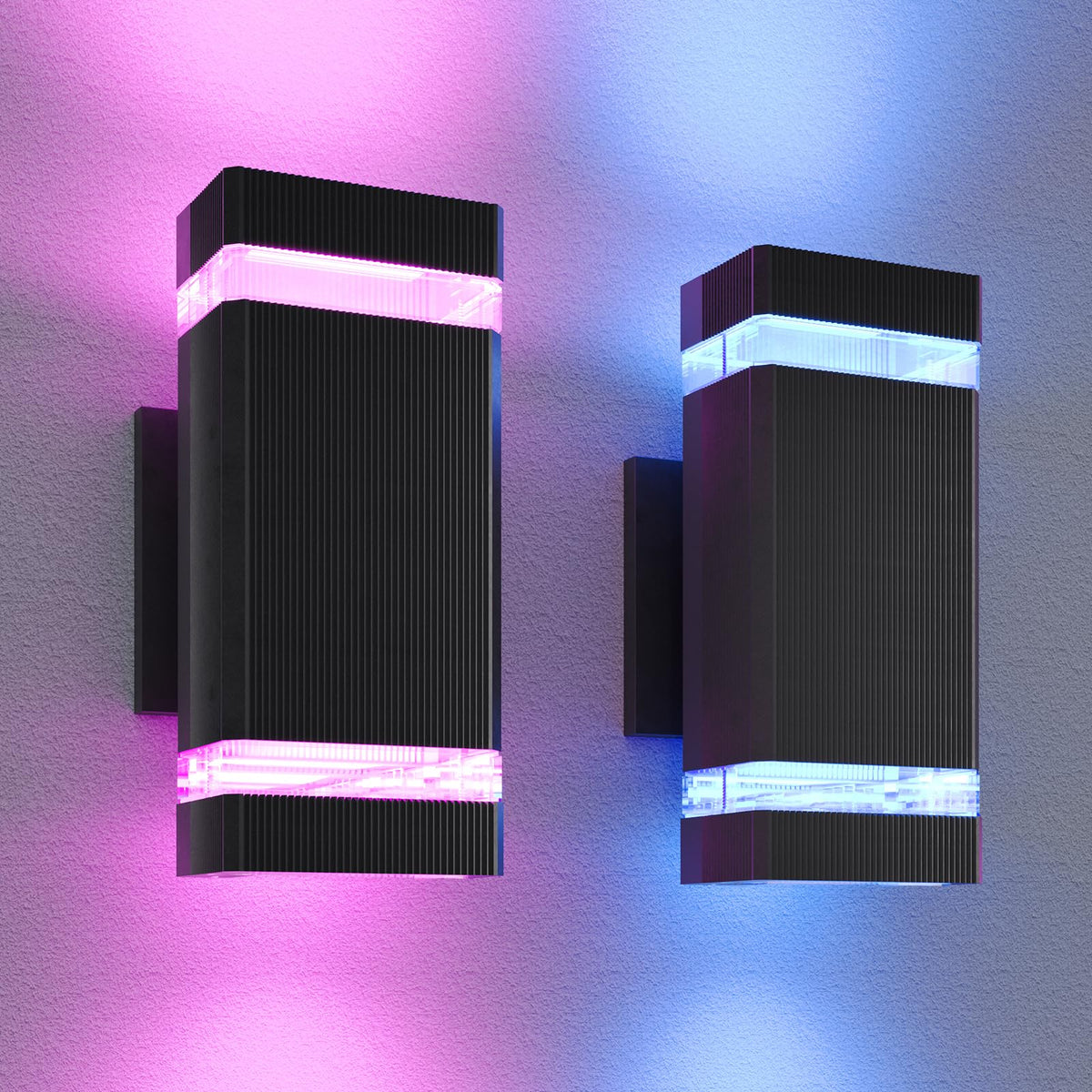 Up and Down Outdoor Wall Light, RGB Color Changing Wall Lights