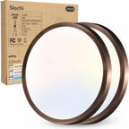 8PACK LED Flush Mount Ceiling Light Fixture, 3000K-4000K-6500K & 150W Equivalent Modern Kitchen Recessed Ceiling Lamp 24W 3200Lm 12Inch Closet Round Surface for Bathroom Laundry Bedroom Hallway
