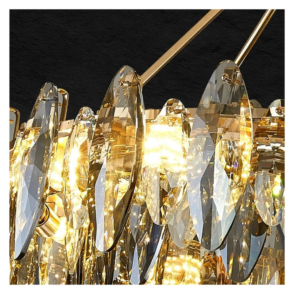 Postmodern Fashion Chandelier Light LED Crystal Lustre Vintage Dimmable Pendant Lamp for Bedroom Living Room,Eye-catching