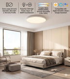 32 Inch Large LED Flush Mount Ceiling Light Fixture, Minimalist, Dimmable