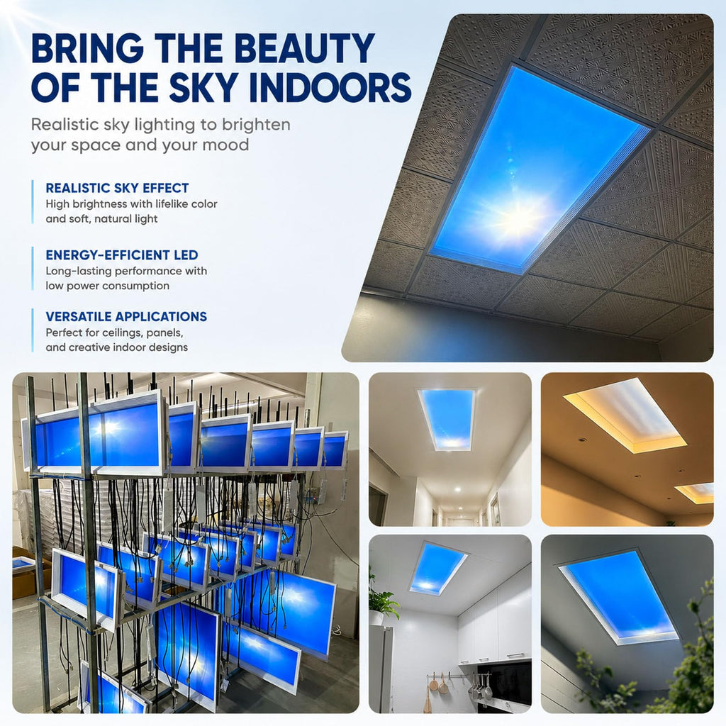 Artificial Skylight Ceiling Lamp with Remote PlasterboardCeiling-30x120