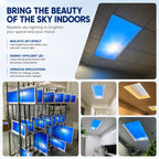 Artificial Skylight Ceiling Lamp with Remote PlasterboardCeiling-30x120