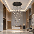 Multi Ring Spiral Suspended Fixture Round Canopy Hanging Decor ,Classic