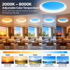Ultra Thin Skylight Panel Light, Round Dia 21Inch Smart Blue Sky Light