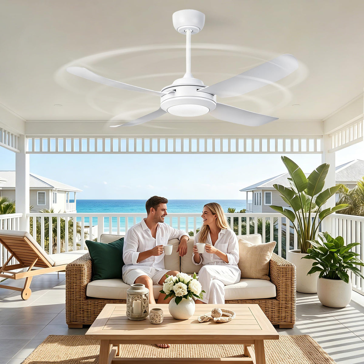 48" Ceiling Fans with Lights,LED Ceiling Fan with Light and Remote Control