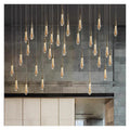 Teardrop Glass Pendant Light Raindrop with Brass Tone Top,Classic