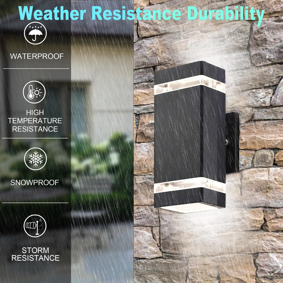 Up and Down Outdoor Wall Light, RGB Color Changing Wall Lights
