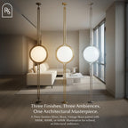 Zuru Floor to Ceiling Lamp - Adjustable 98"-110" Modern Pole Light with LED Bulb - Acrylic Globe Design - UL Certified - Sleek Metal Frame - Living Room & Bedroom Standing Lamp