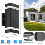 Up and Down Outdoor Wall Light, RGB Color Changing Wall Lights