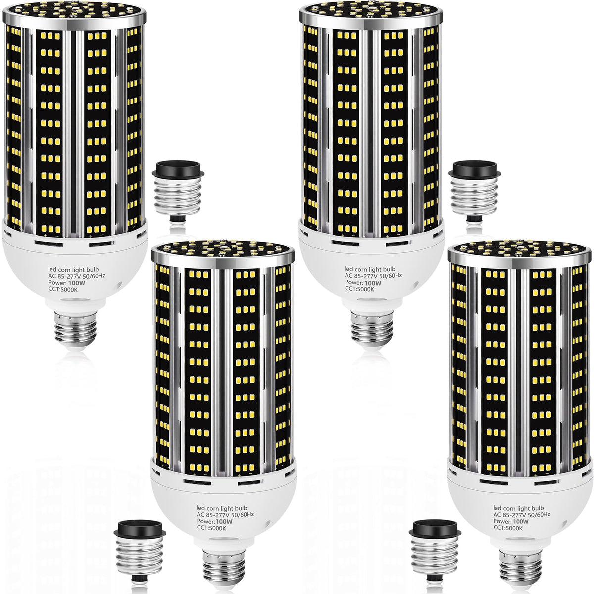 200W LED Corn Light Bulb 4 pack,(2000W Equivalent )Commercial Grade 30500LM DayLight 5000K E26/E39 Medium Mogul Base LED Lamp,Large Area Lights For Outdoor Indoor Garage Warehouse Factory Bay Light